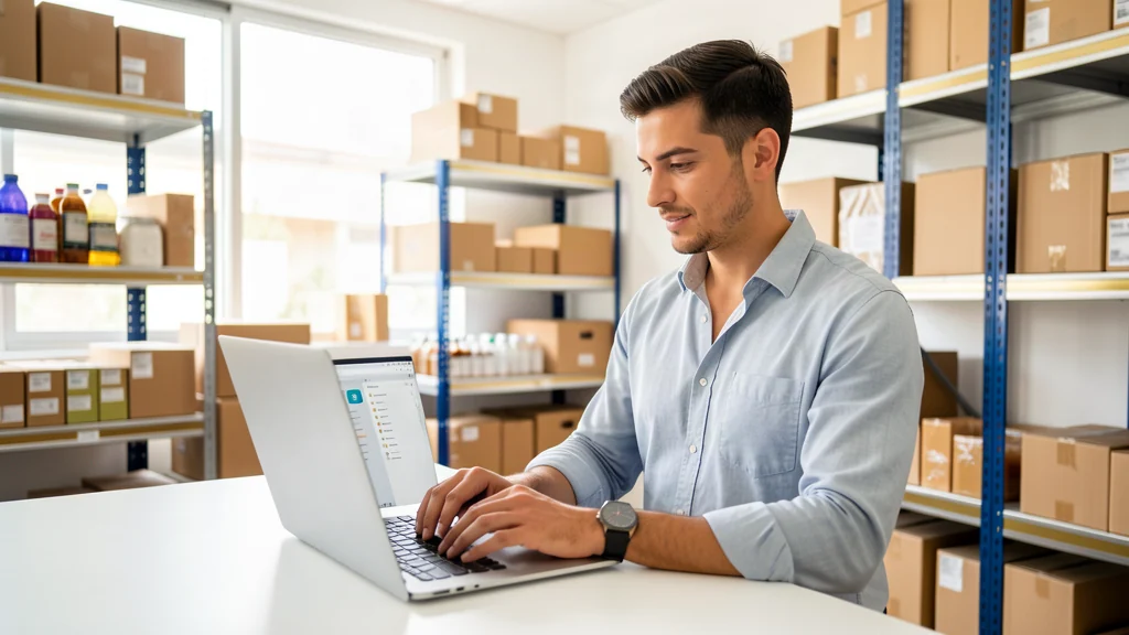 Profissional analisando uma operação de marketplace